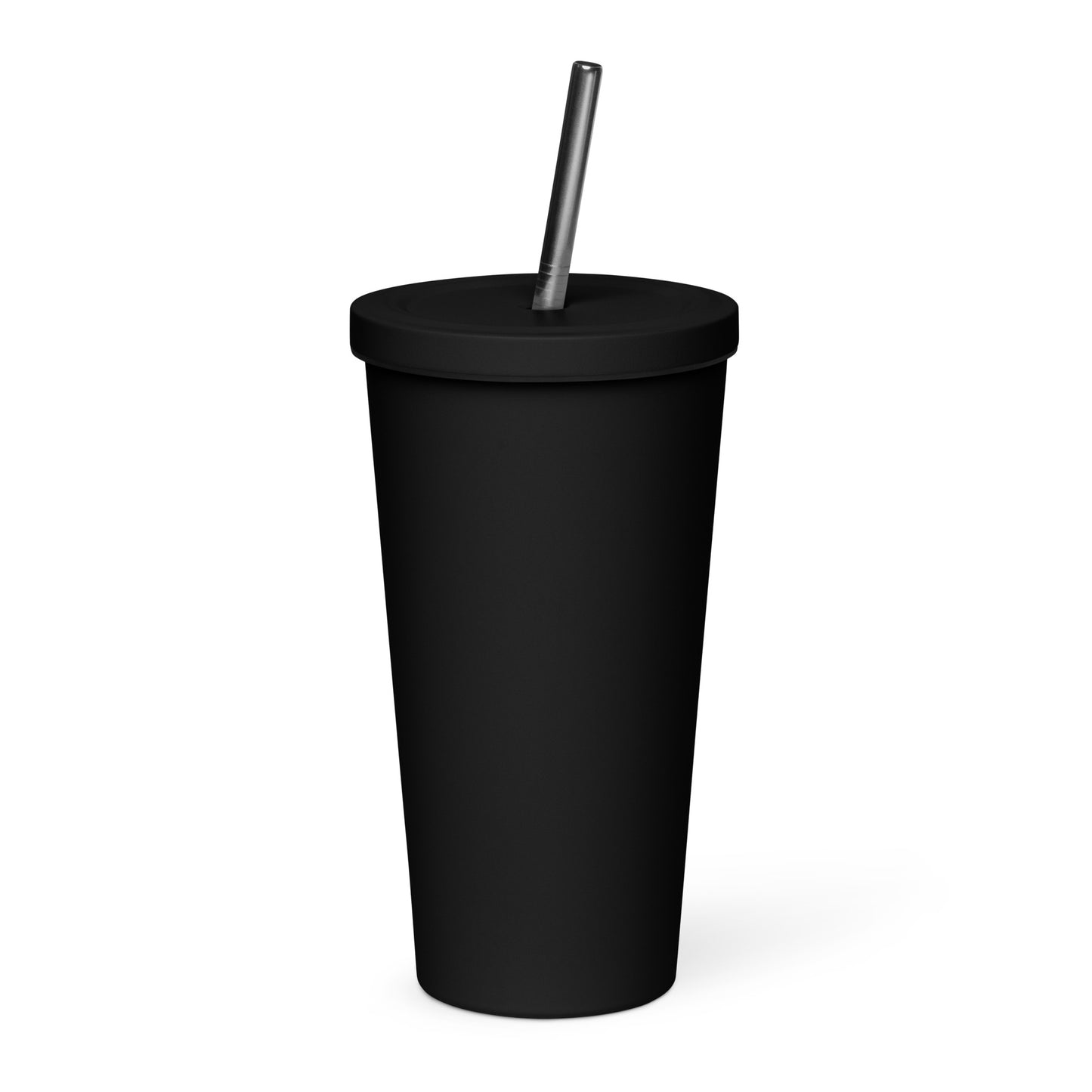 Insulated tumbler with straw