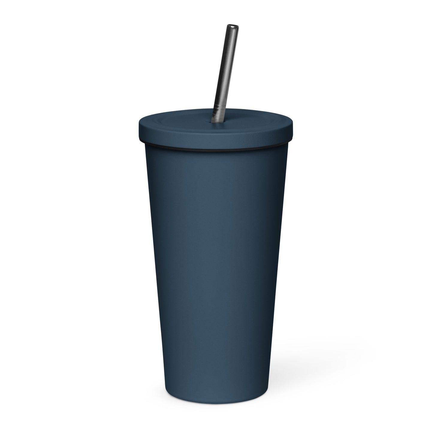 Insulated tumbler with straw