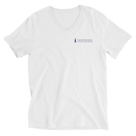 Unisex Short Sleeve V-Neck T-Shirt - Small Logo