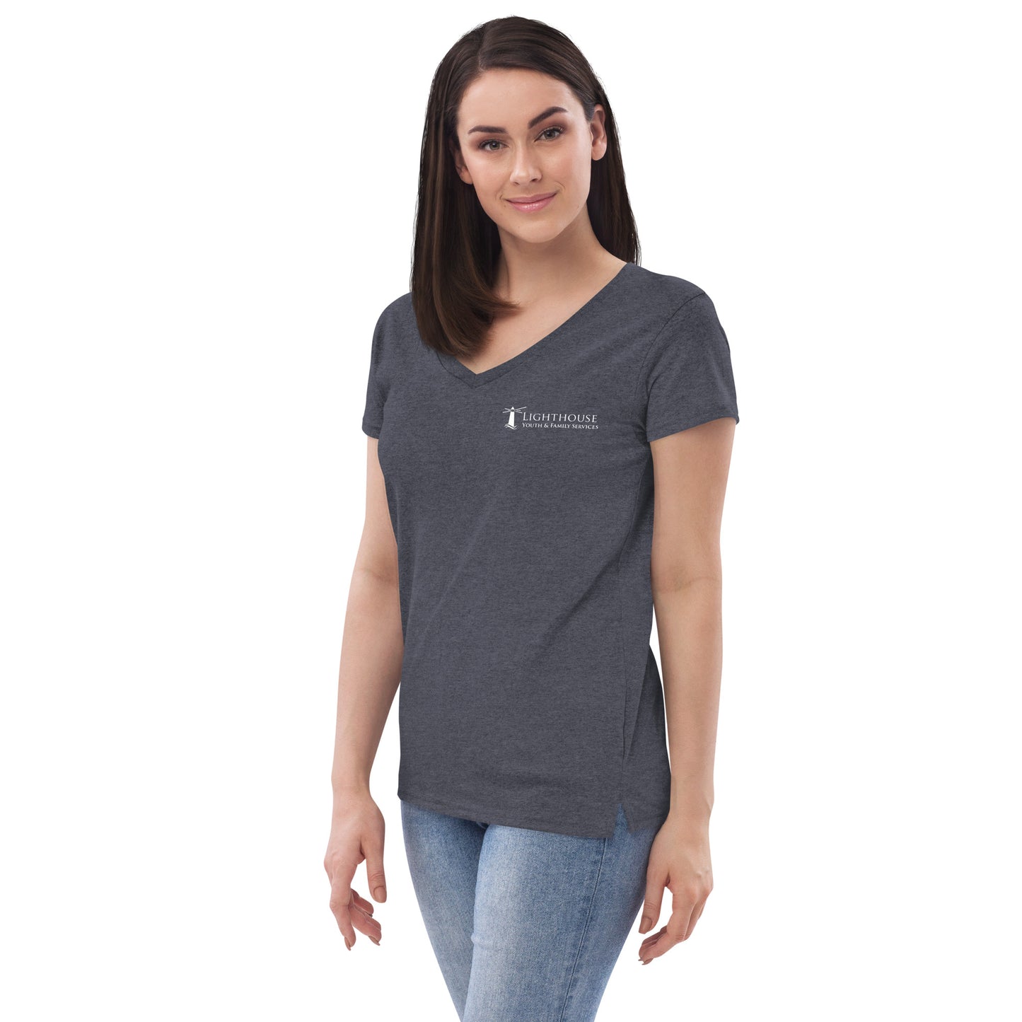 Women’s Recycled V-neck T-shirt - Small Logo